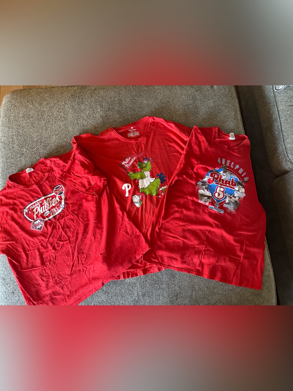 Fanatics Red Philadelphia Phillies Graphic Short Sleeve Tee